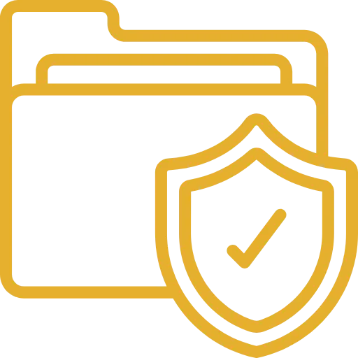 Ordner Icon mit Sicherheitsschild